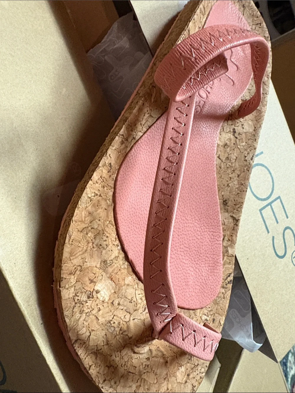 New OTZ Diana cork toe loop sandals women’s